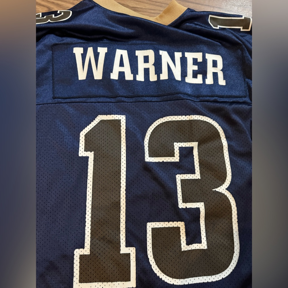 NFL Rams Warner Jersey - Navy and Gold - Picture 9 of 9